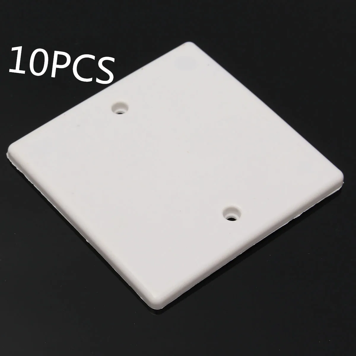 

SWILET 10pcs White Plug Electric Mains Spare Wall Switch Socket Single Blanking Plate Cover Electrical Socket Accessories