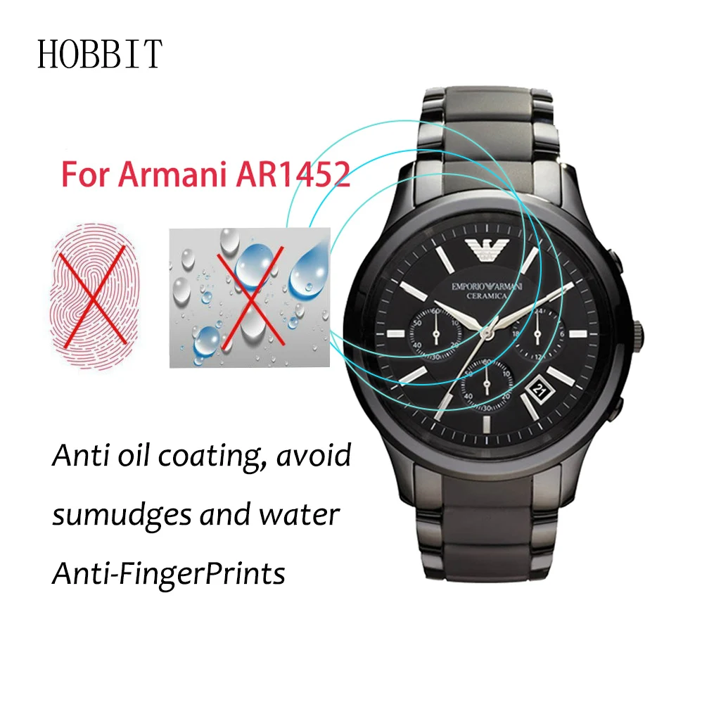3Pack For Armani AR1452 Smart Watch LCD Screen Guard Explosion-proof Screen Protector Clear Anti-shock Smartwatch Film