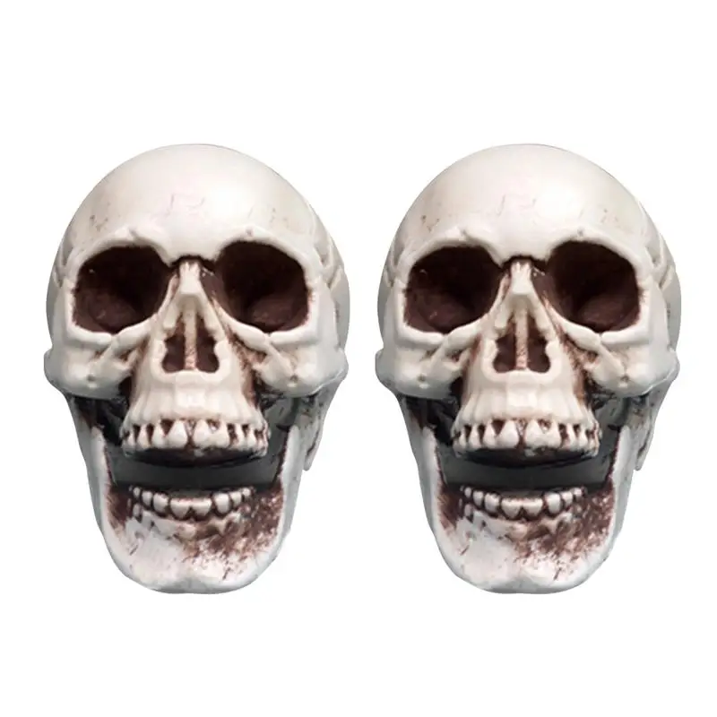 2 шт Хэллоуин страшное моделирование Украшенные черепами мини пластиковые черепа фигурки скелетов для бара дом с привидениями Roombreak вечерние Декор A3