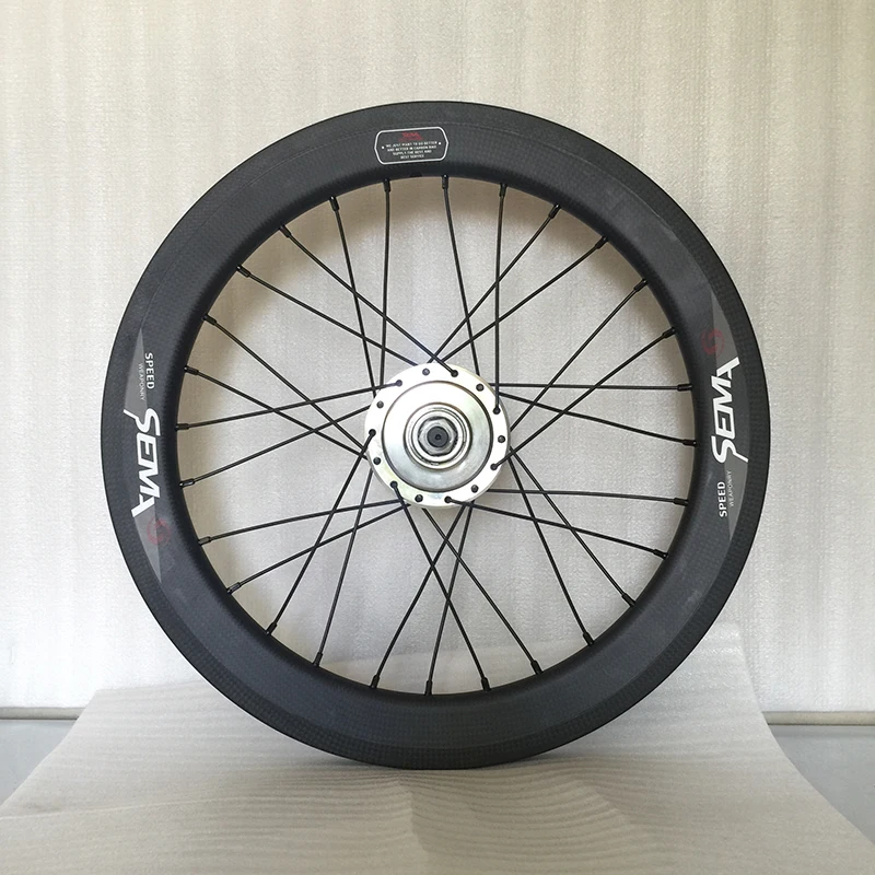 Top SEMA T700 16 inch 349 38 hubsmith 2 speed 2 gear Carbon High Quality Carbon Bicycle Wheels Clincher 3D Bicycle Cycling Wheels 1