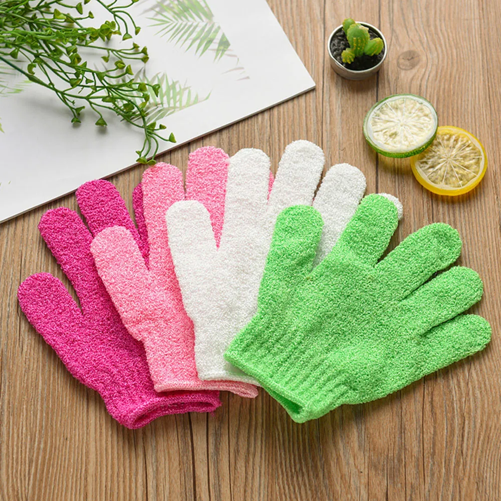 Wholesale Skin Spa Bath Gloves Foam Bath Skid Resistance Five Fingers Bath Towel Multicolor Shower Gloves Exfoliating Wash0.96