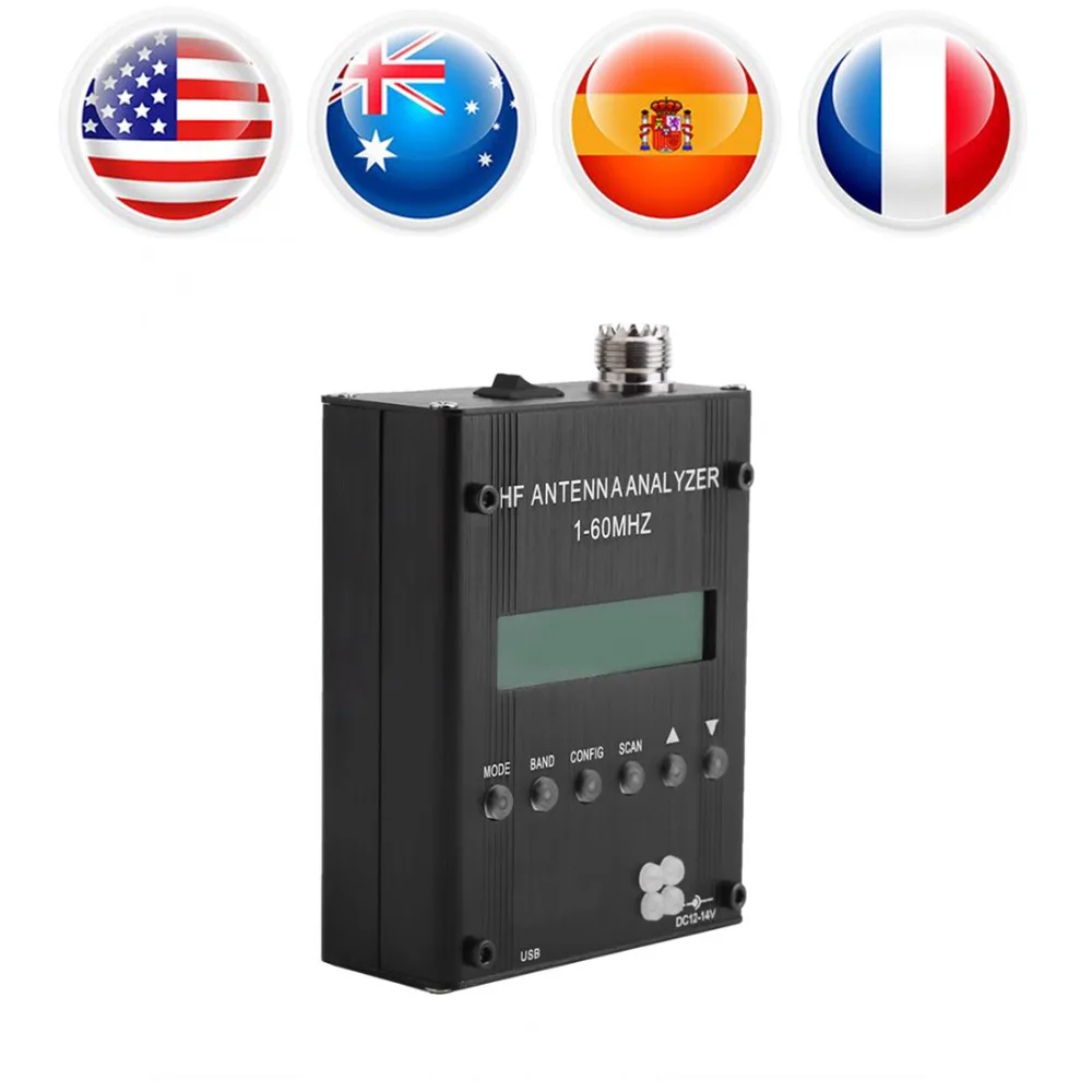 MR300 Digital Shortwave Antenna Analyzer Meter Tester 1 60M For Ham