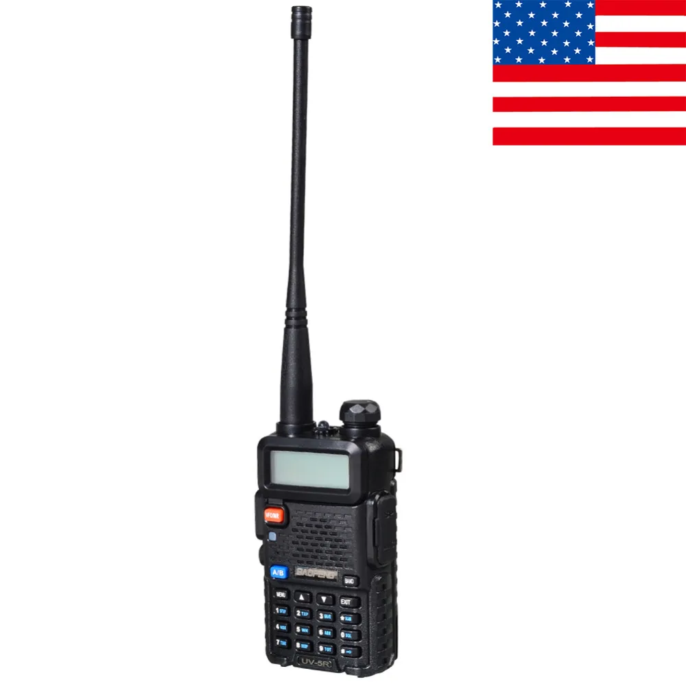 Новейший черный BAOFENG UV-5R рация VHF/UHF 136-174/400-520 MHz двухстороннее радио EU FR PL RU UK