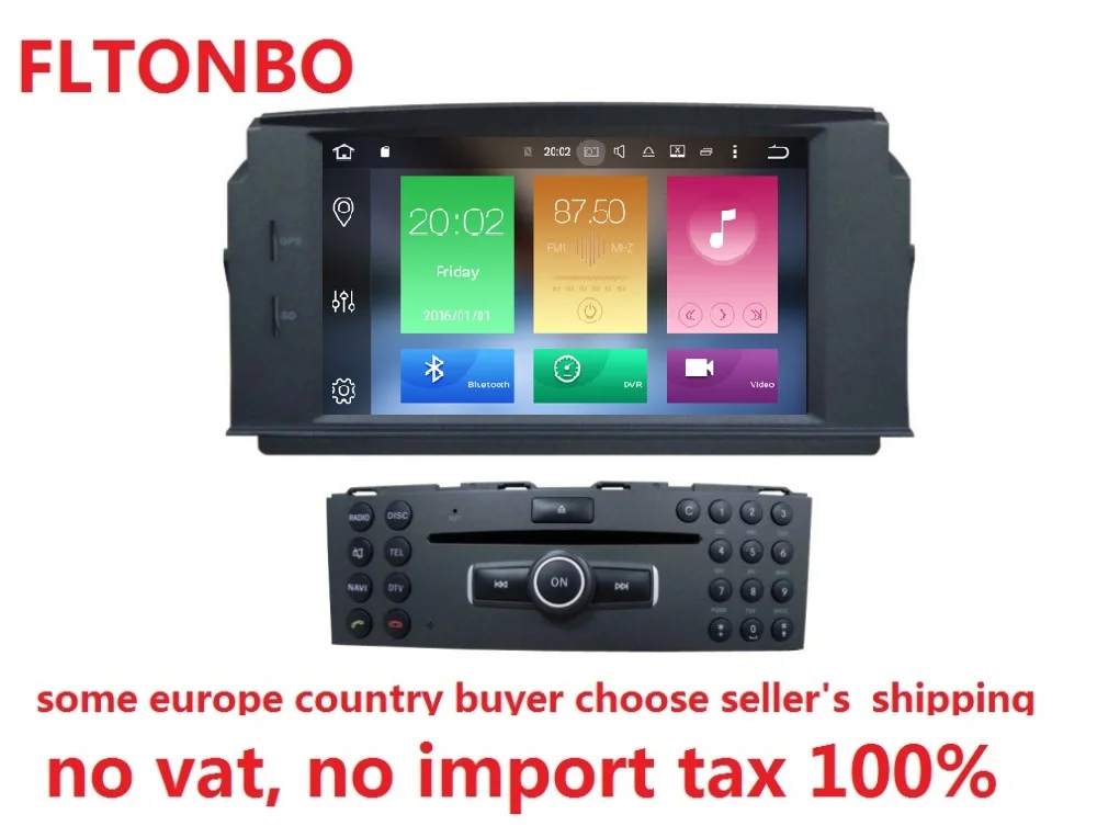 

6.2 inch 4GB RAM 32GB ROM android 8.0 car gps navigation for Mercedes Benz C200 C180 W204 2007 2008 2009 2010