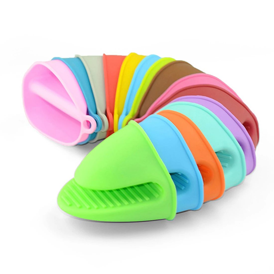 

Heat Resistant Kitchen Silicone Gloves Clips Insulation Non Stick Anti-slip Pot Bowel Holder Clip Cooking Baking Oven Mitts 1Pc