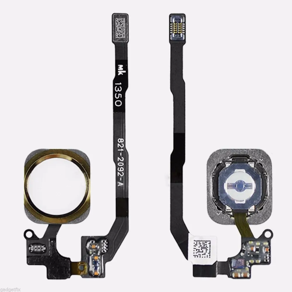 IPH0502 Gold  Flex Cable + Fingerprint Touch ID Sensor Home Button Connector For iPhone 5s
