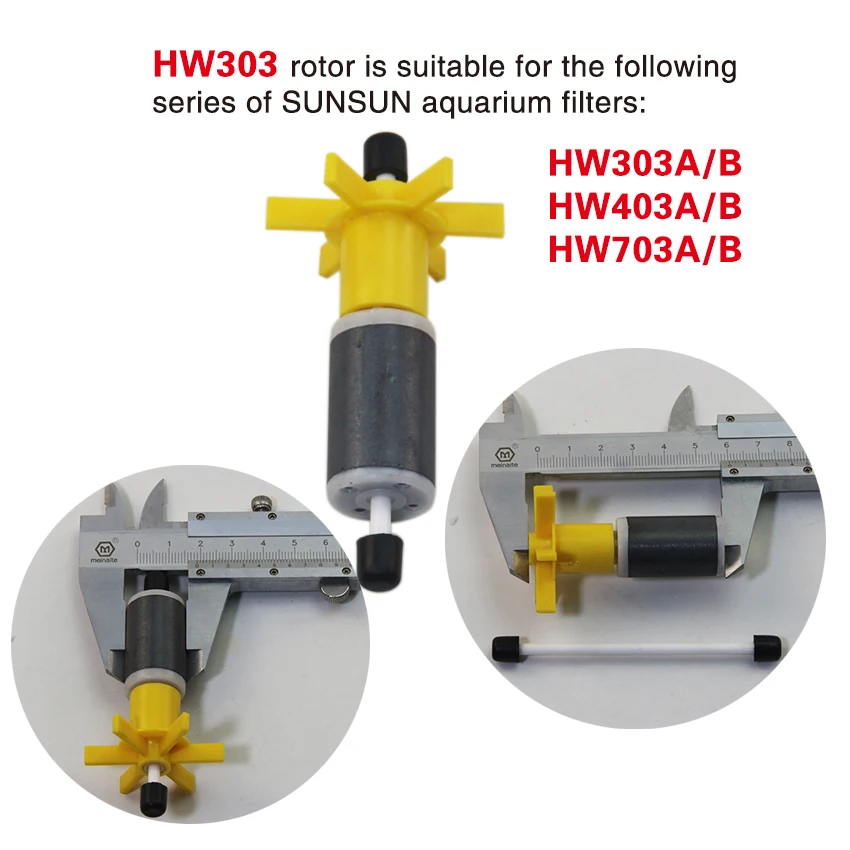 SUNSUN Aquarium Filter Rotor HW-302/303/304/402/403/404/504/505/507/702/703/704/HW3000/HW5000  impeller Aquarium Accessories 4