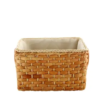 

Desktop Storage Basket Japanese Garden Organizer Home Sundries Corn Grains Fruits Food Woven Container Home Decorations