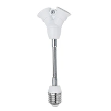 CLAITE E27 к двум E14 18 см Гибкий удлинитель светодиодный держатель лампы конвертеры адаптер двойной головкой разъем AC100-230V PBT расширение