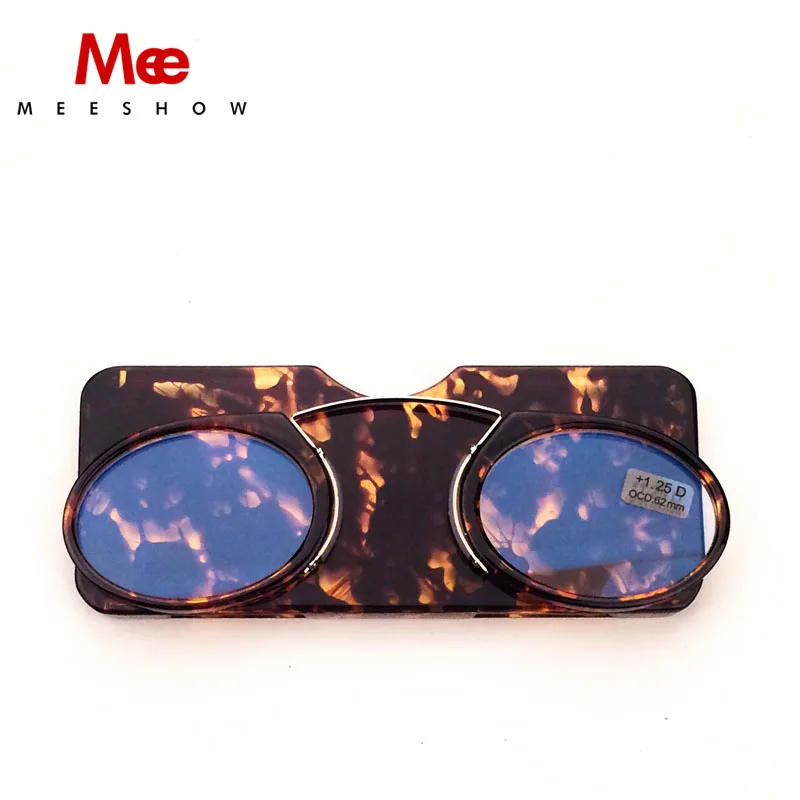

TORTOISE Mini Reading Glasses +1.25 +1.75 Portable SOS Wallet Reader With Case Nose Clip Anti Blue-ray Lens For Computer