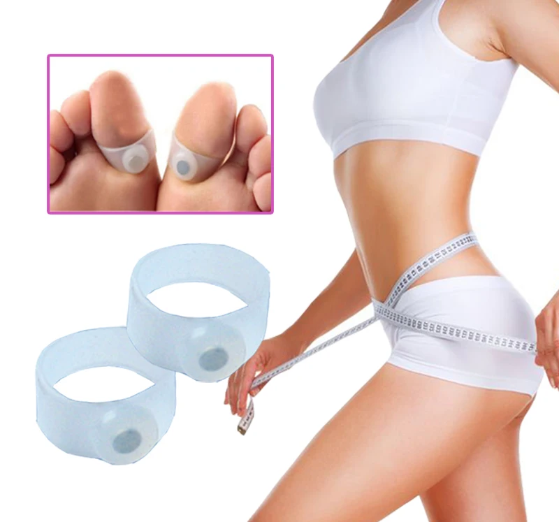 

8pcs/4pair Silicone Magnetic Toe Ring Foot Massager Fat Burning Loss Weight Feet Care Slimming For Weight Loss Health Care A033