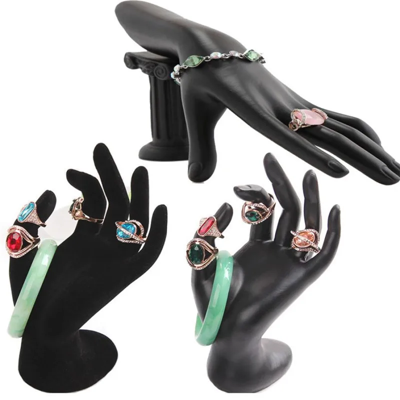 

Mannequin Hand Finger Glove Ring Bracelet Display holder Shelf Plastic Store Showcase Bangle Jewelry Display Stand Holder Rack