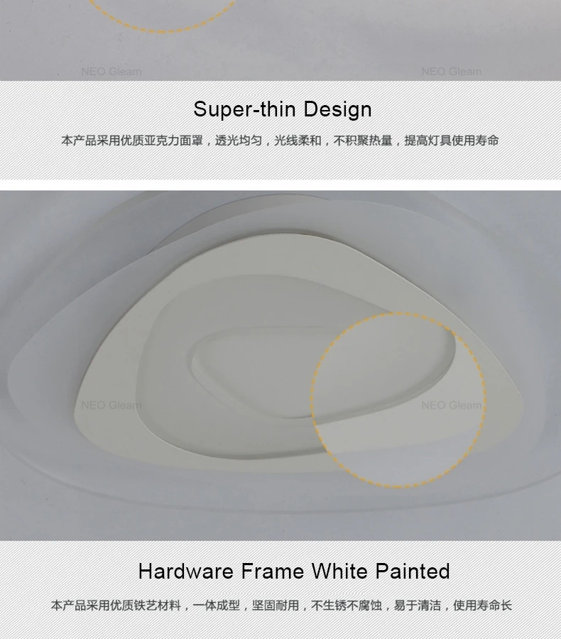 Ультра-тонкие акриловые современные светодиодные потолочные лампы для гостиной спальни Plafon Домашнее освещение потолочный светильник Домашнее освещение светильники