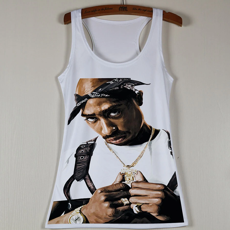 Barato Nueva Singlet Mujeres Tupac Hip Rap 3d imprimir mujeres Tops Gimnasio Chalecos de Las Señoras Ropa de Verano S 2XL|singlet women|top fitnessprinted womens tank tops - AliExpress