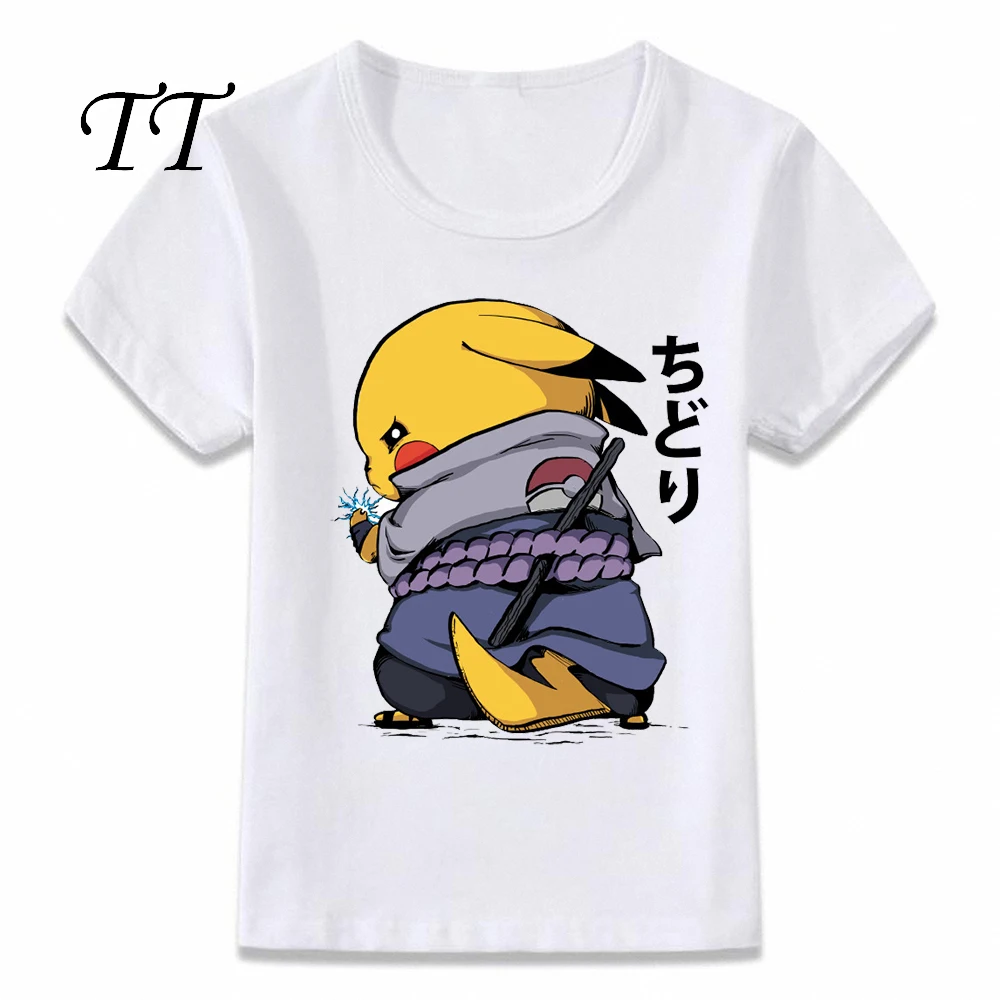 

Kids Clothes T Shirt Chidori Sasuke Naruto Pikachu Pokemon T-shirt For Boys And Girls Toddler Shirts Tee