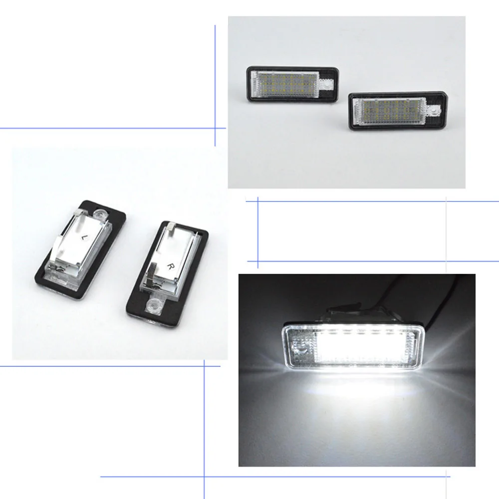 

2pcs White 18 LED 3528 SMD License Plate Lights Lamps Bulbs for AUDI A7
