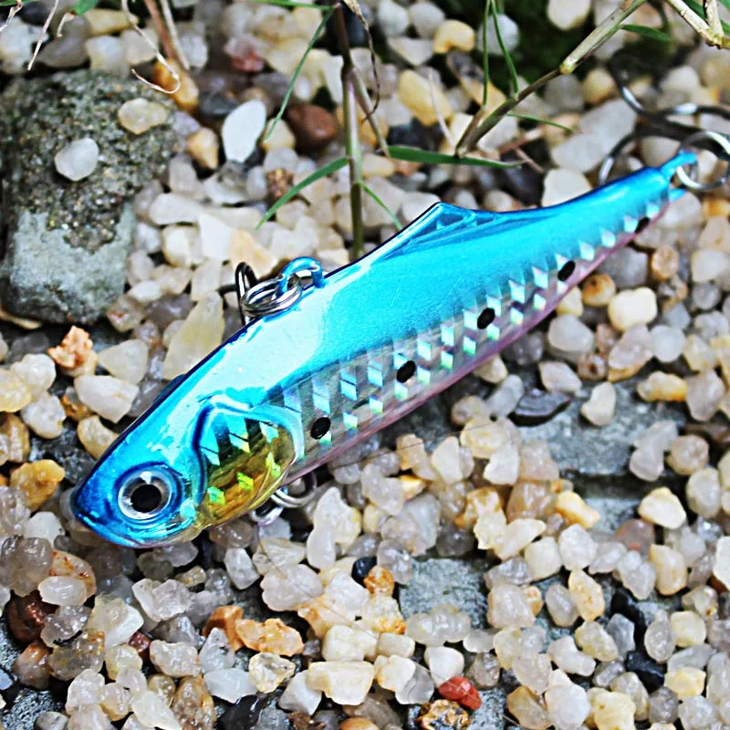  1PCS 7.5cm 24g winter VIB fishing lure hard bait with lead inside ice sea fishing tackle diving swivel jig wobbler lure 