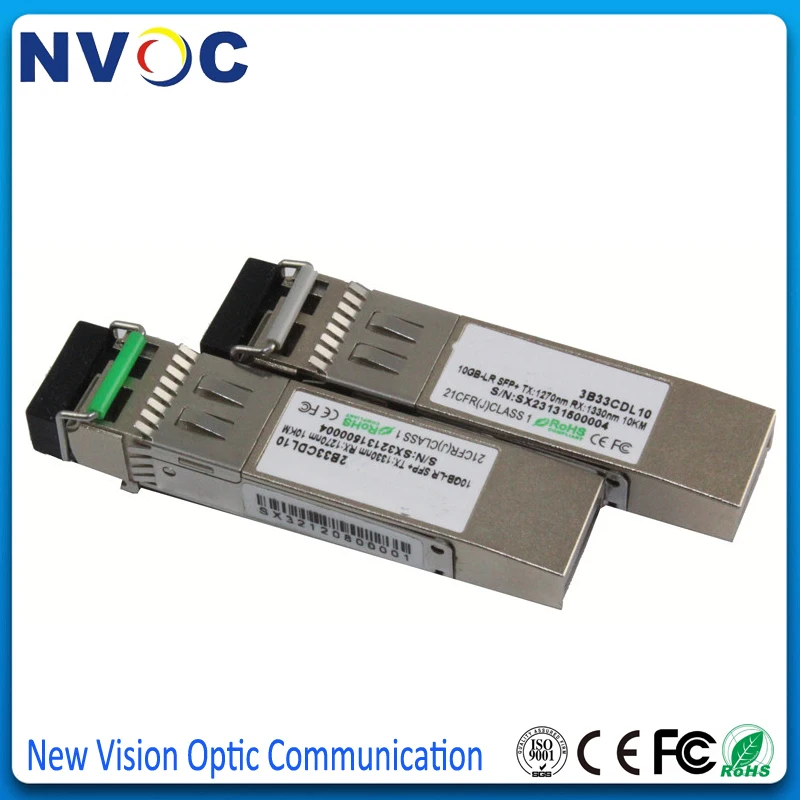 10G, BIDI, 10 км, 1270/1330 нм, DDM, LC SFP+-LR волоконный модуль, 10GBASE-BX SFP+ 1270nm-TX/1330nm-RX 10 км LC Simplex SMF DDMI трансивер