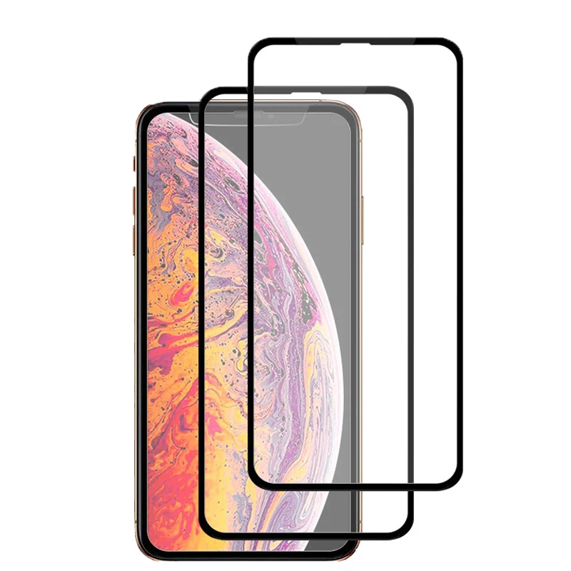 

2Pcs Tempered Glass for iPhone 7 8 Plus XR X XS Max Full Cover Screen Protector Protective Glass for iPhone 5 5s SE 6 6s