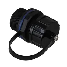 Ethernet LAN Black IP68 Protection M20 Stuffing Locknut Plastic RJ45 Waterproof Gland Connector