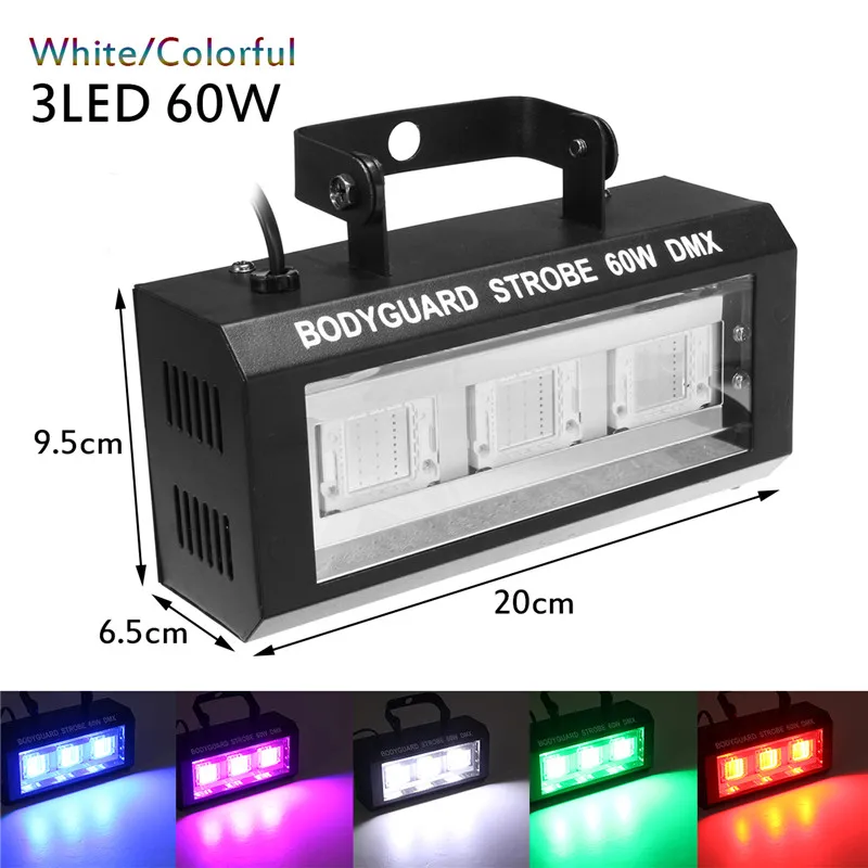 

AC90-240V 60W DJ Dance LED Light with DMX512 White & Colorful Light Voice-Activated Lighting Effect Lamp
