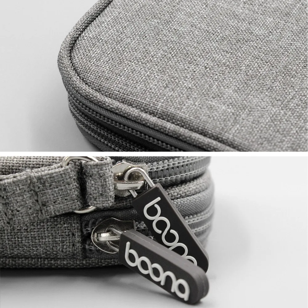 Oxford Fabric Double Deck Soft Shockproof Carrying Digital Organizer Travel External Storage HDD Case Hard Drive Pouch Bag