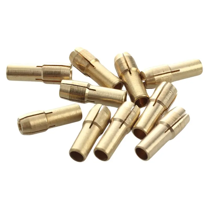 

SHGO HOT-10 Pieces Mini Drill Brass Collet Chuck for Rotary Tool 0.5-3.2mm