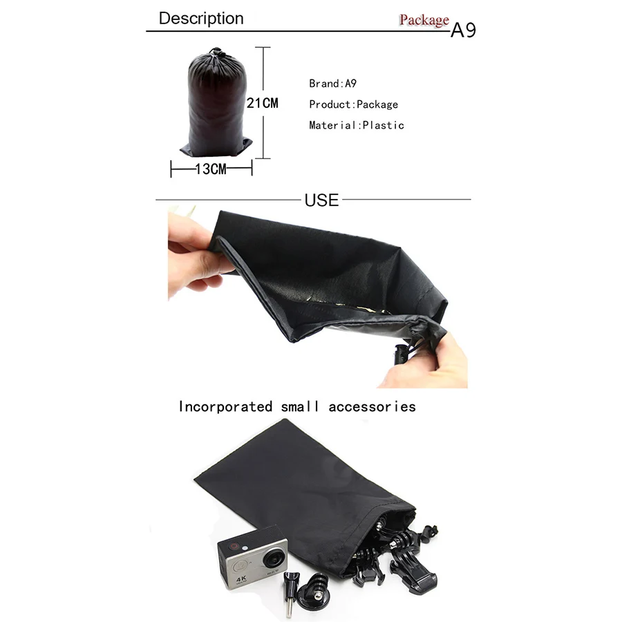 Tivolii Sport Camera Storage Bag Travel Storage Carry Hard Bag Case for GoPro Hero 7 6 5 4 3 3 Camera Medium Size