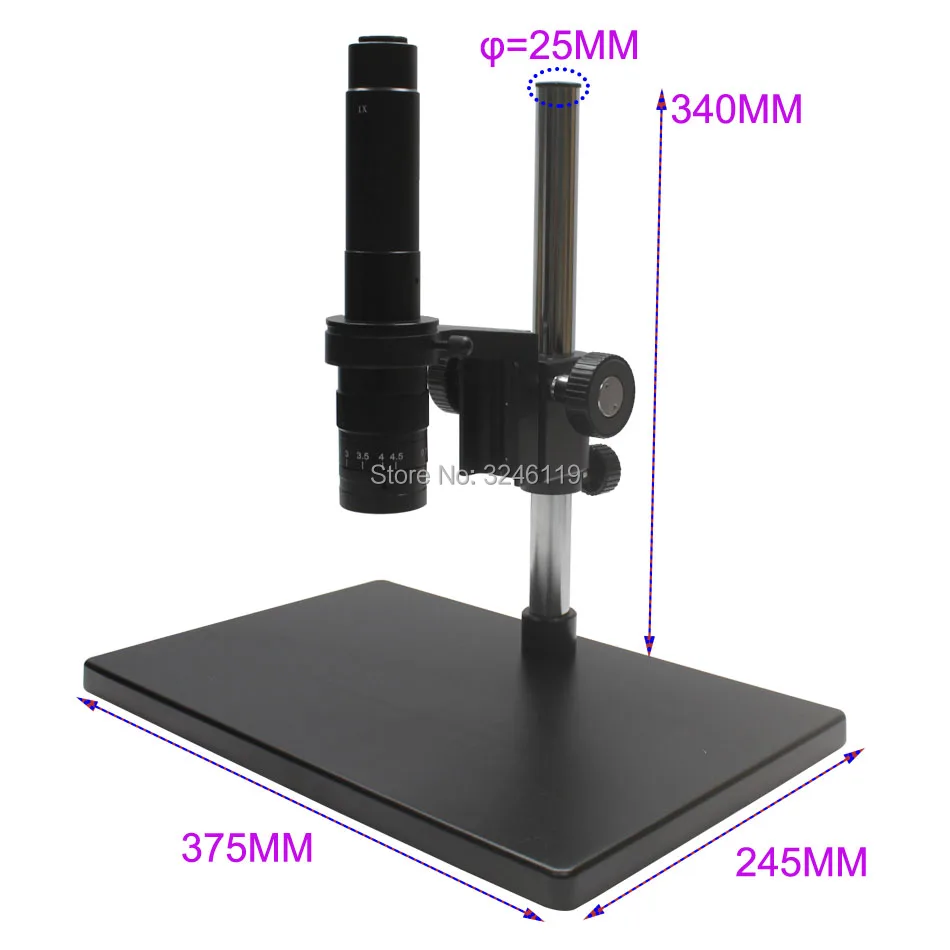 

Industrial Video Monocular Microscope Large Base Focusing Bracket With 180X 300X 600X C-mount Lens