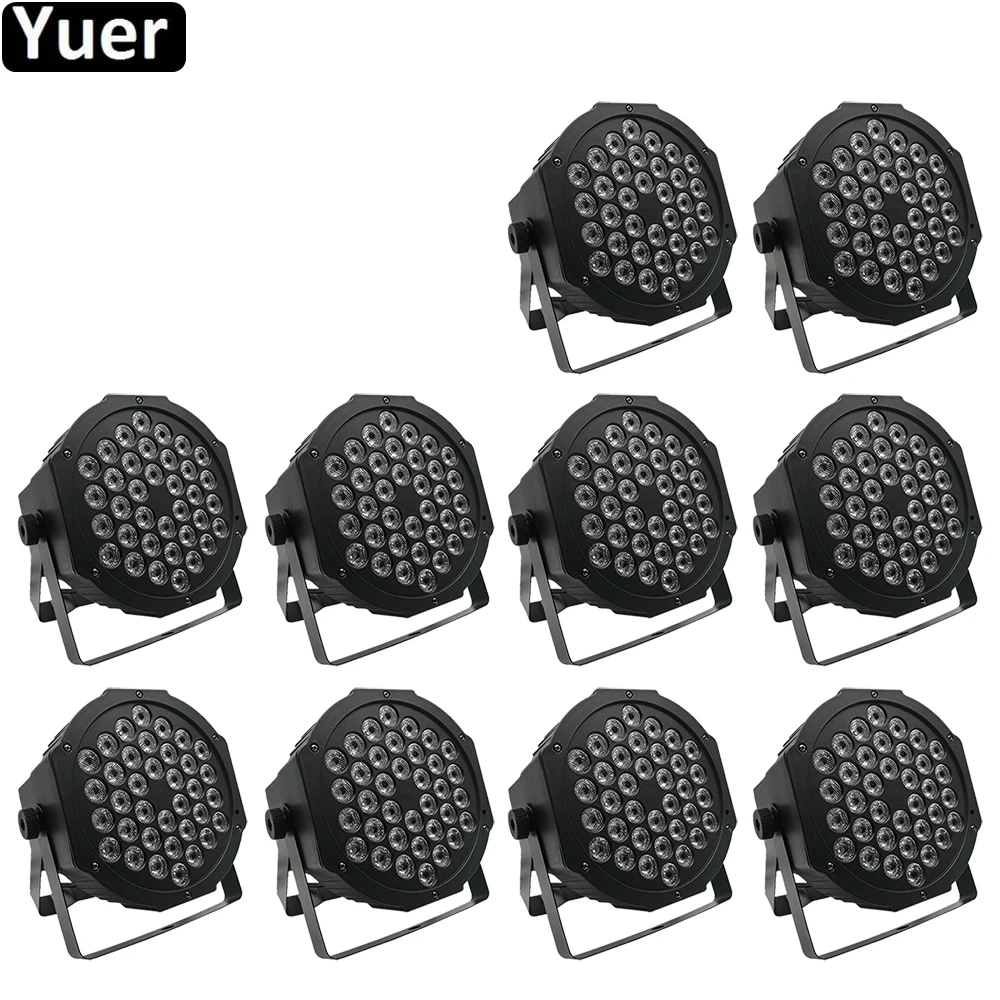 10 шт./лот LED Flat Par 36x3 Вт RGB 3 в 1 Профессиональное светодиодное сценическое освещение