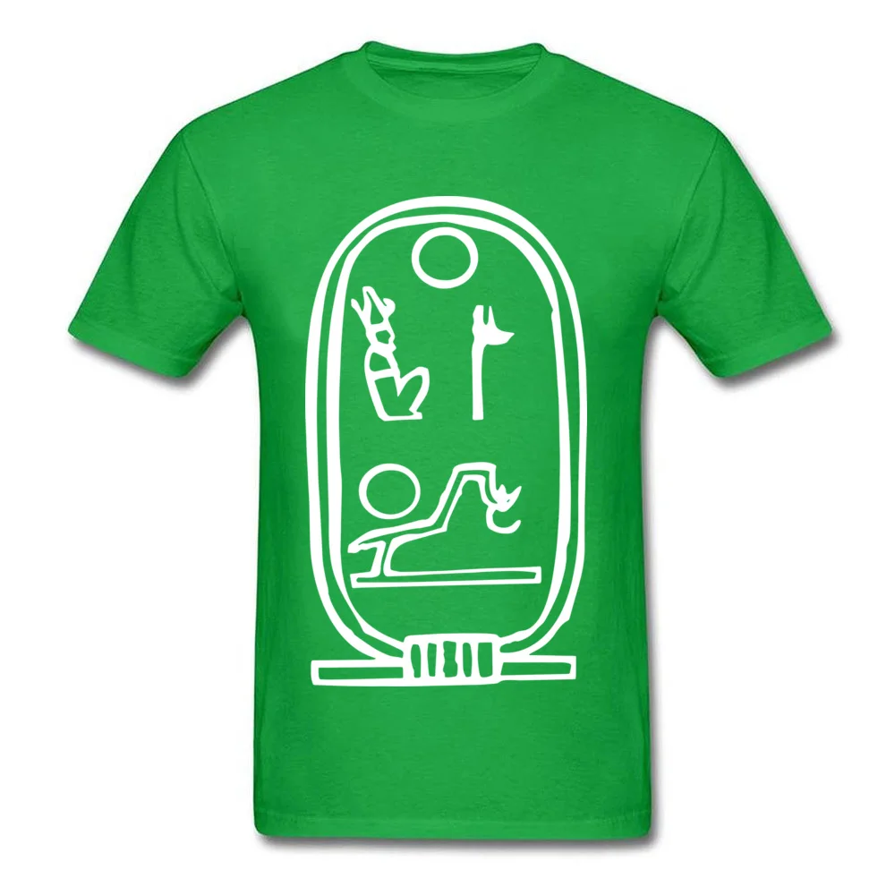 Fashionable T Shirts Newest Round Neck Egyptian Hieroglyph Ancient Pure Cotton Men T Shirt Design Short Sleeve Sweatshirts Egyptian Hieroglyph Ancient green