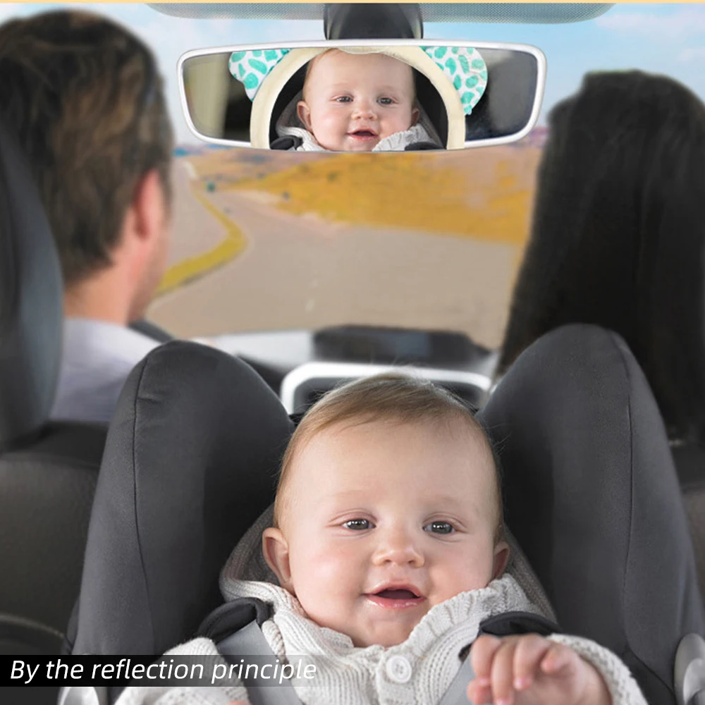 USA Adjustable Wide View Rear//Baby//Child Seat Car Safety Mirror Headrest Mount