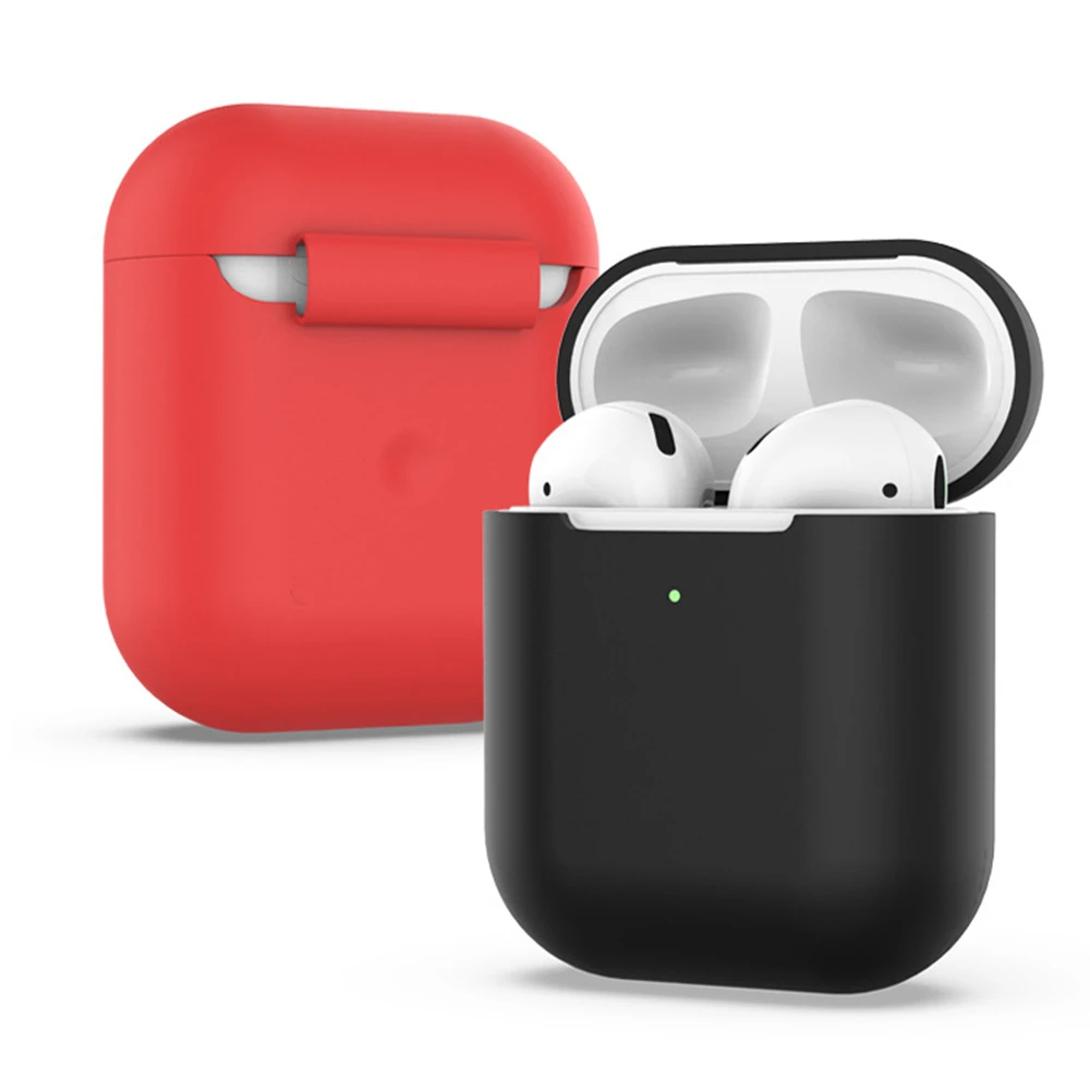Силиконовый чехол для беспроводных наушников AirPods 2020 однотонный защитный из ТПУ