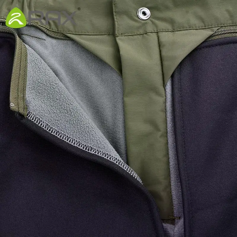 Rax invierno impermeable engrosado Pantalones warm fleece windproof Pantalones hombres camping trekking senderismo deportes al aire libre Pantalones hombres
