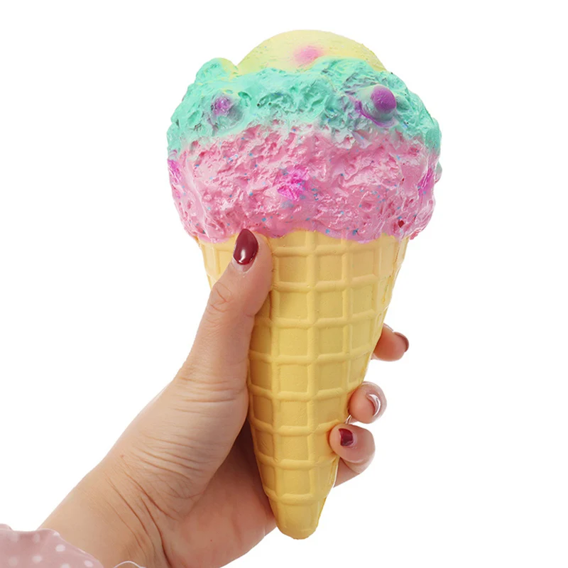 Jumbo сжимаемые игрушки, конус для мороженого, медленно поднимающийся мягкий крем, ароматизированный пакет, ремешок для телефона, детский подарок - Цвет: Cloud Ice Cream 1