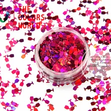 TCA912 Лазерная Сливовая цветная форма Кубка 5 мм размер блестки, зеркальный блеск для ногтей, Татто, художественное украшение и другие
