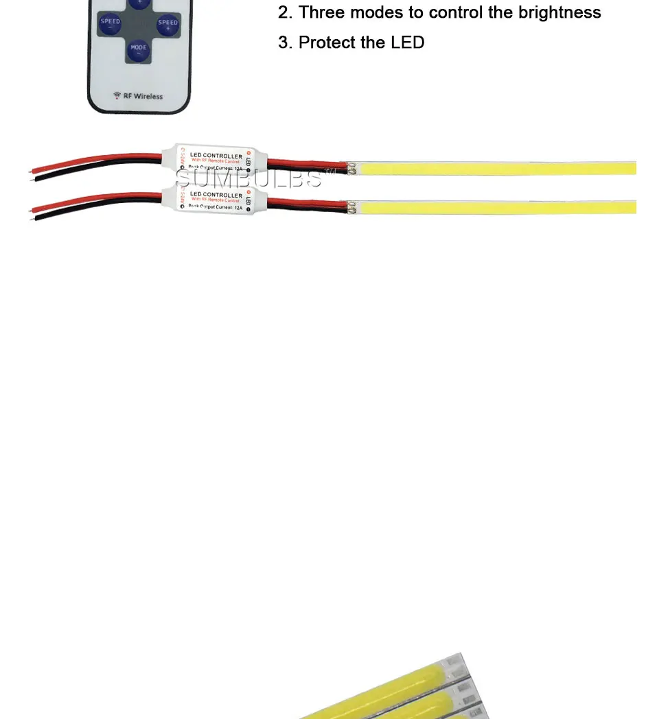 400mm 12V cob led strip light bulb lamp car lighting bar light chip (10)
