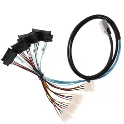 12 Гбит/с SFF-8087 до 4 SFF-8482 Жесткий диск SAS Splitter кабель данных серверный шнур