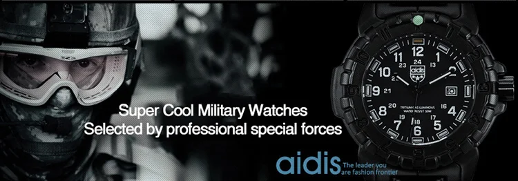 Высококачественные мужские часы топ бренда AIDIS водонепроницаемые светящиеся спортивные военные часы кварцевые часы мужские часы Relogio Masculino
