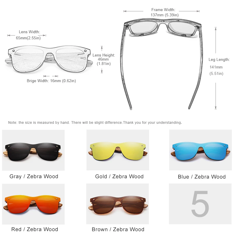 Kopen KINGSEVEN 2019 Handgemaakte Brand Design Zebra Gepolariseerde Zonnebril Mannen Vrouwen Spiegel Lens Originele Houten Eyewear Oculos de sol