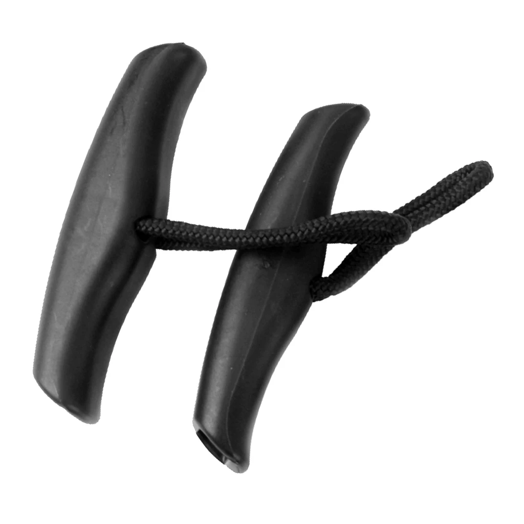 2Pcs Durable Nylon Kayak Marine Boat Canoe Pull Handle Carry Handle W/ Cord