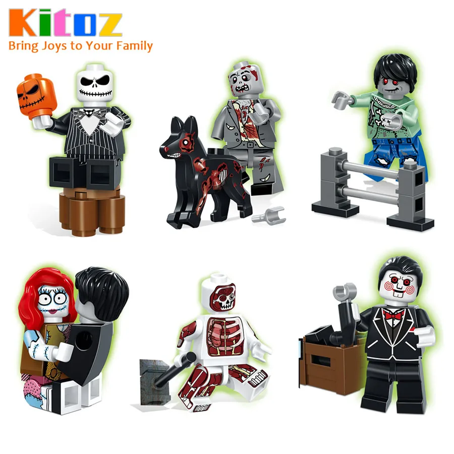 

Zombie War Monster Fighter Walking Dead Army Mummy Vampire Demon Warrior Action Figure Building Block Toy compatible with lego