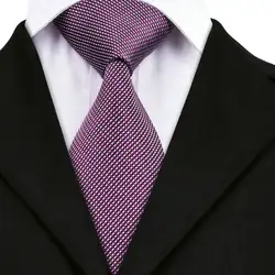 Dn-950 модные Для мужчин S Галстуки фиолетовый плед шелк жаккард галстук Формальные Свадебная вечеринка жениха знакомства галстук для Для