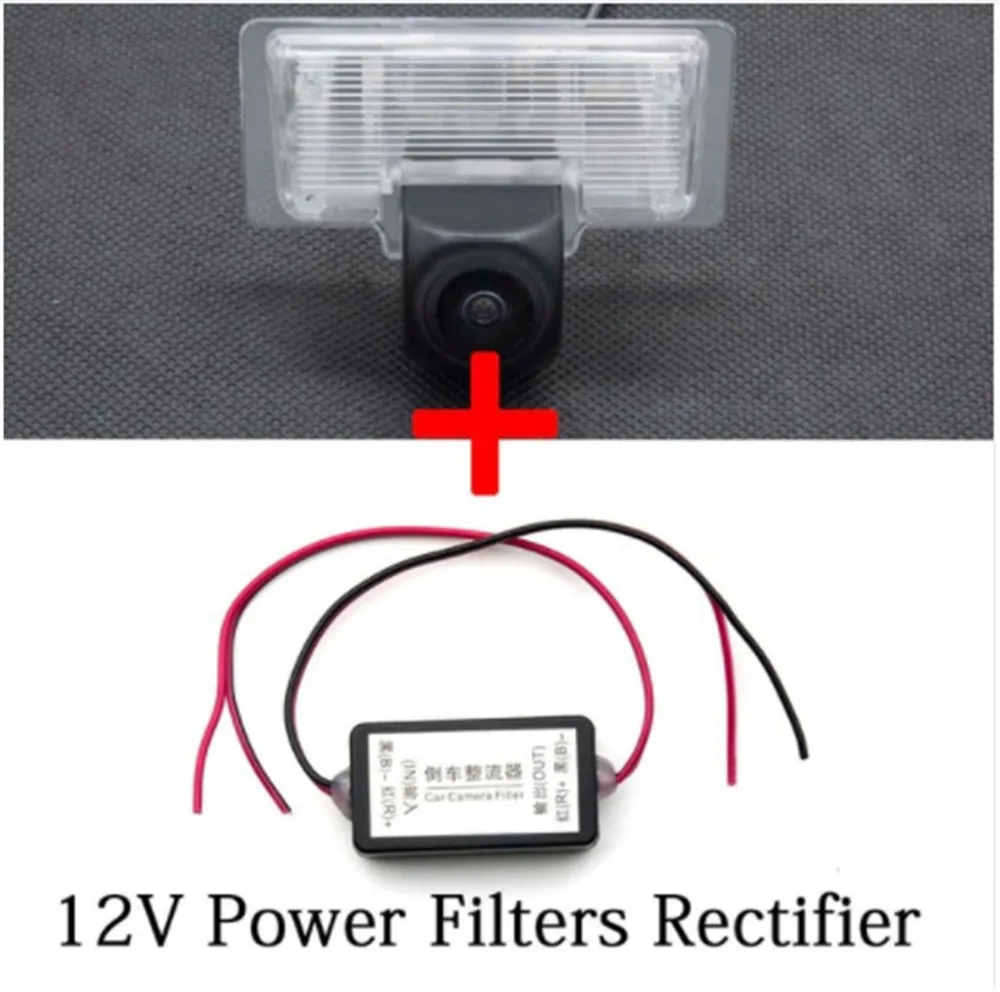 Рыбий глаз 1080P траектория треков камера заднего вида для Nissan Teana Paladin Tiida Altima 2012 Sylphy Almera 2013 камера заднего вида - Название цвета: camera with filter