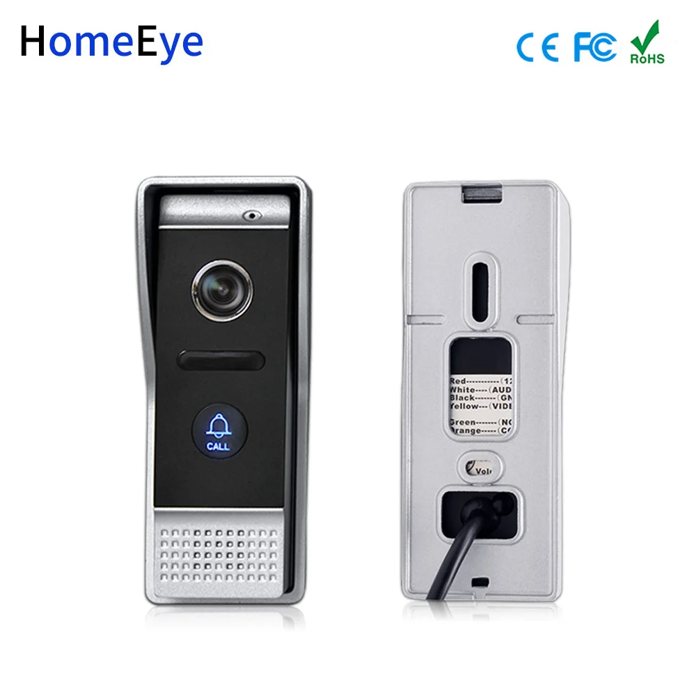 HomeEye 2 Doors Home Access Control System 720P HD Video Door Phone Video Intercom Touch Screen Voice Message Customize Ringtone