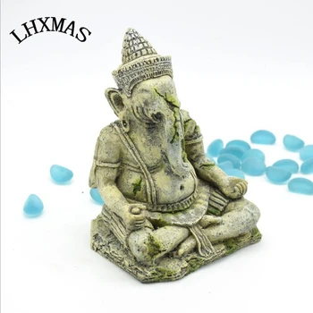

Ancient Aquarium Buddha Image Aquarium Decoration Landscaping Crawler Box Elephant Shape Reptile Box A102