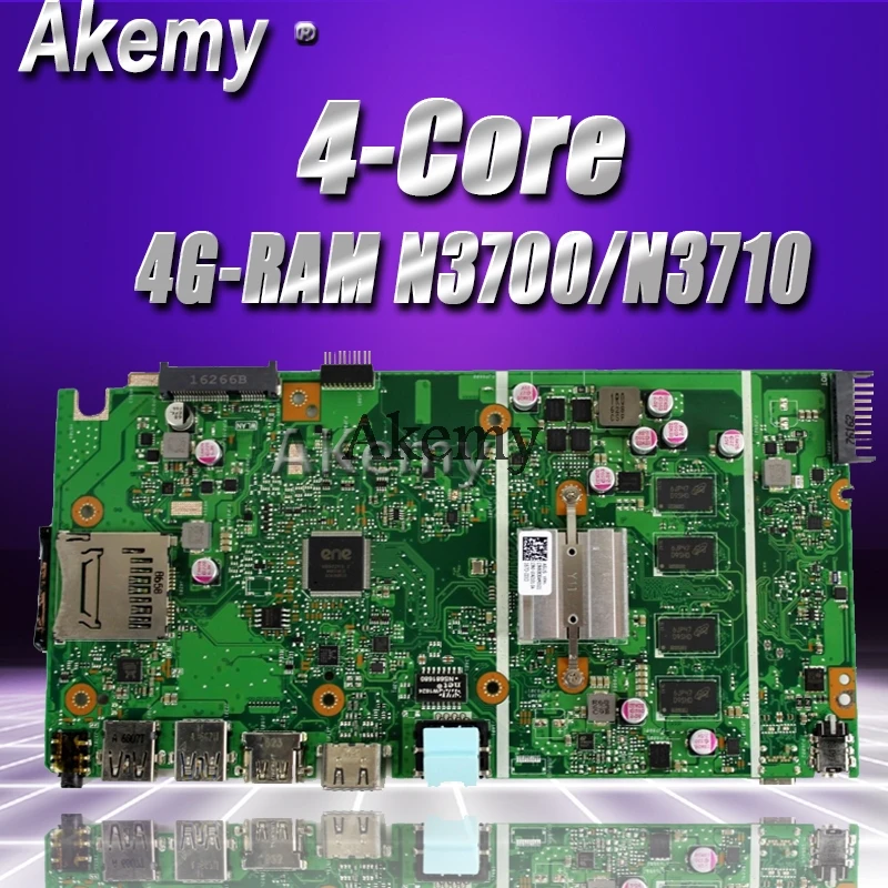 Akemy X540SA Laptop motherboard for ASUS VivoBook X540SA X540S X540 F540S Test original mainboard 4G-RAM N3700/N3710 4-Core CPU
