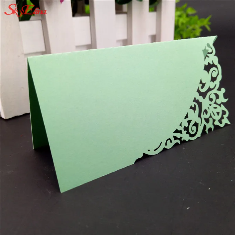 50pcs hollow seat card Party Table Name Wine Guest Place Cards Table Place Cards Favor Decoration Wedding Supplies 6ZSH870 (32)
