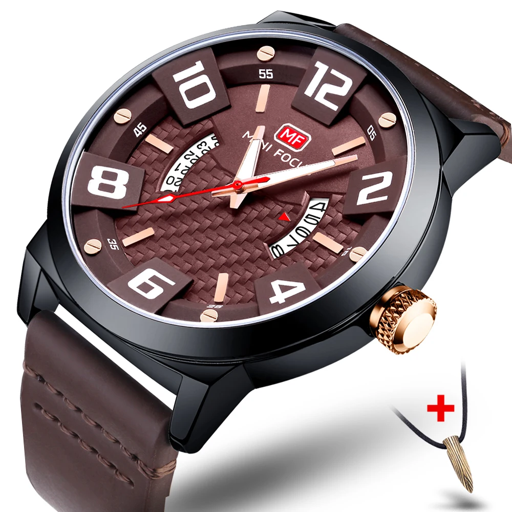 

Watch Mens Fashion Creative Big Dial watch Luxury Gold brown Full Steel Quartz Wrist watches Waterproof Male Relogio Masculino