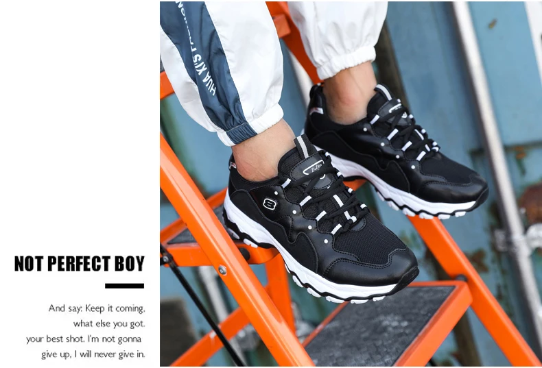 Мужские повседневные кроссовки на толстой подошве; зимняя обувь на платформе; мужские кроссовки; классические черные и белые мужские кроссовки на высокой платформе
